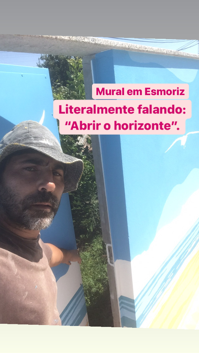 "Esmoriz Mural. Literally speaking: Open the horizionte."
