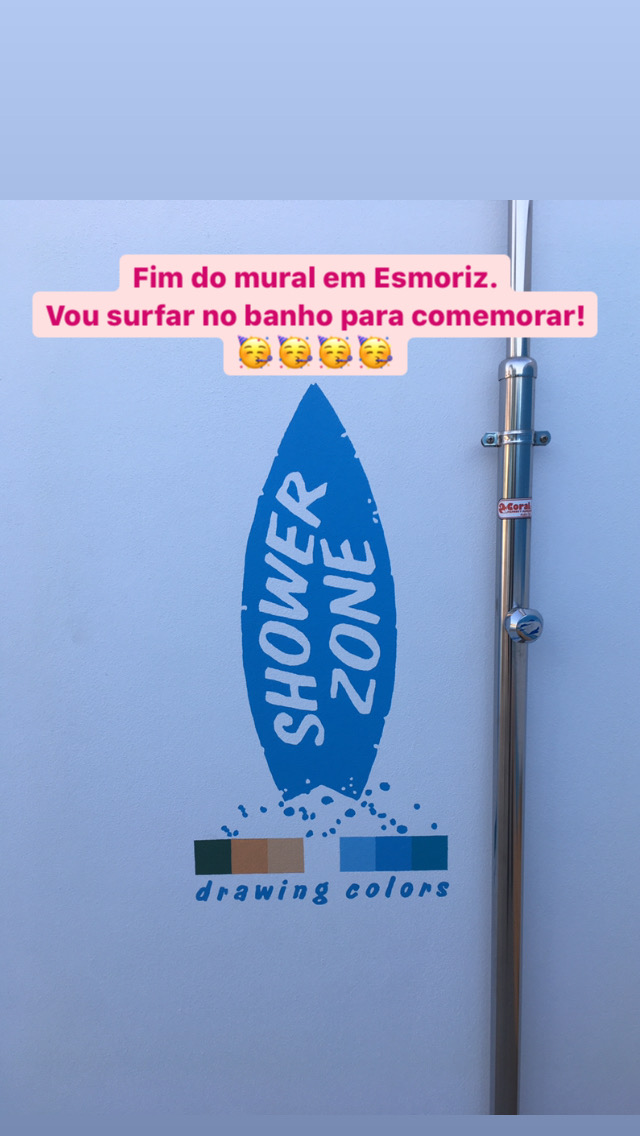 "End of the Esmoriz Mural. I'm going surfing in the bath to celebrate!"